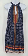 Coco + Jaimeson Women's Multicolor Boho Halter Maxi Dress - NWT Size L.