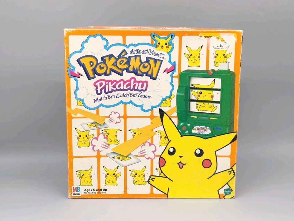 Pokemon Pikachu Match'em Catch'em Juego Pieza Caja de Repuesto e Instrucciones Solo Foto 2 de 4