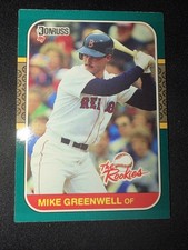 1987 Donruss The Rookies #4 Mike Greenwell Boston Red Sox.  04rm