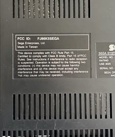 Vintage SEGA Master System Power Base Video Game Console Model 3010 Powers On