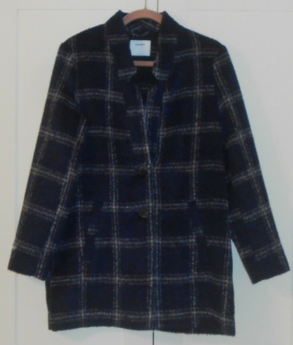 WOMEN'S OLD NAVY BLUE PLAID RELAXED 