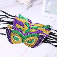 9pcs Multi-color Women Glitter Costume Masquerade Mask for Mardi Gras Party