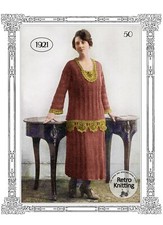 1920s Two-piece Dress Vintage Knitting Pattern