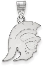 10K White Gold University of Southern California Medium Pendant LogoArt 1W023USC