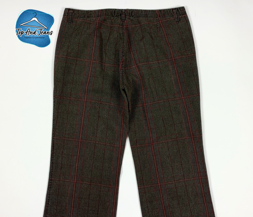Gas fabian pantalone donna usato W32 tg 46 quadri bootcut a zampa loose T8754 - Foto 9 di 10
