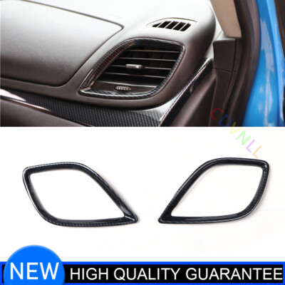 Console Side Outlet Vent Covers Trim Fit For Buick Encore 2013-2015 Carbon Fiber