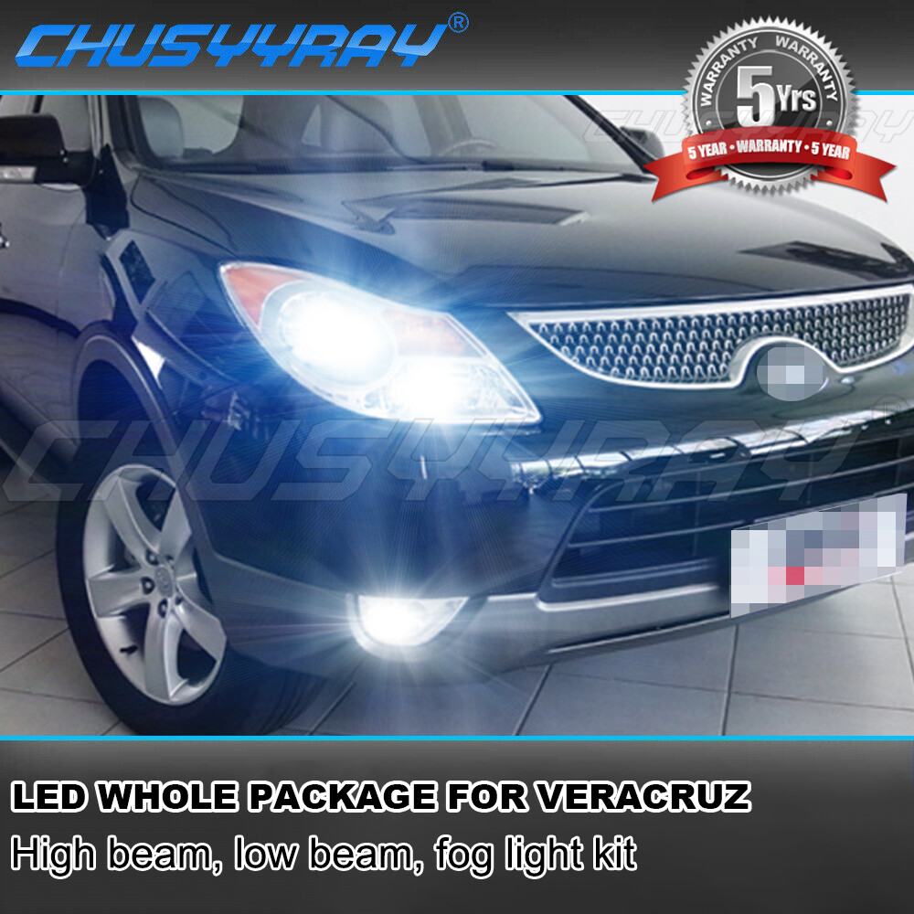 For Hyundai Veracruz 2007-2011 Combo LED Headlight High Low Beam+Fog ...
