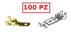 CS 1381/100 FASTON MASCHIO OTTONE PASSO 2,86 CONF. 100 PZ