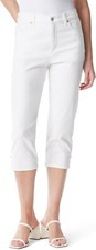 Gloria Vanderbilt Women's Amanda Capri with High Rise Straight White Size 16 NEW