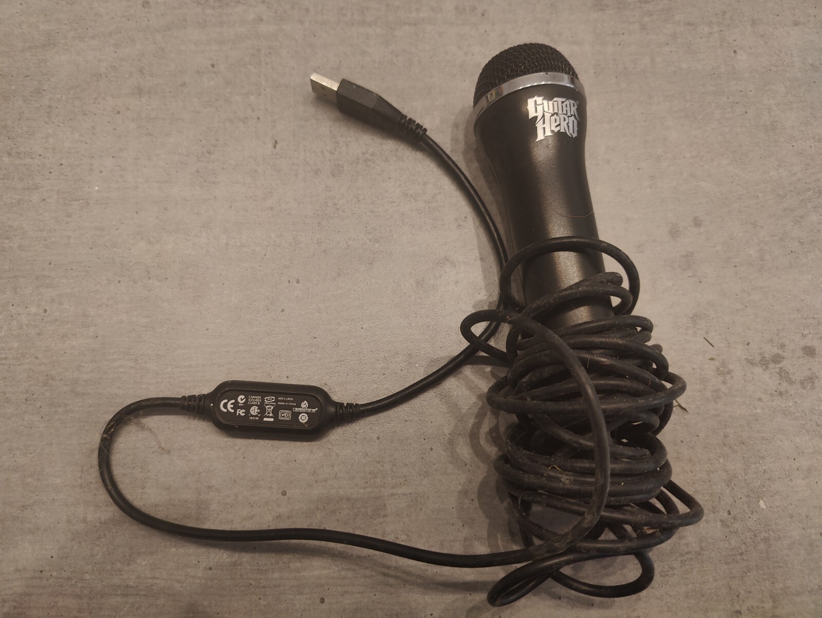 Guitar Hero Redoctane USB Microphone Black Genuine PlayStation XBox Wii