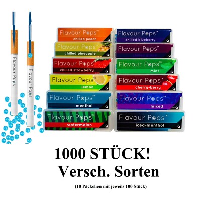 Aroma kapseln Menthol 1000 Stück Original Flavourpops verschiedene Sorten