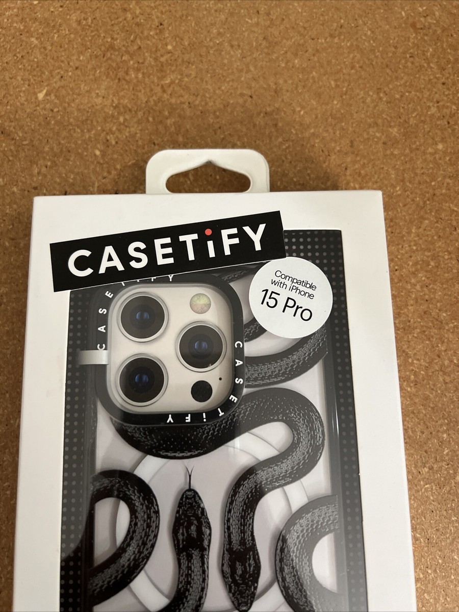 iPhoneアクセサリー CASETiFY iPhone15 Pro Black Kingsnake CASETiFY Impact Case with MagSafe for Apple iPhone 15 Pro