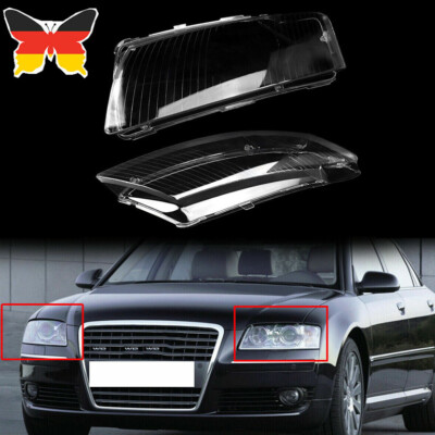 L + R Scheinwerferglas Streuscheibe Satz Transparent Für Audi A8 D3 2006-2010
