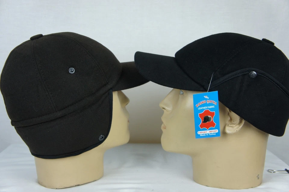 棕色或黑色羊绒像飞行员猎杀 ELMER FUDD 帽子 M-3XL 全新带标签 — 第 3/4 张图片