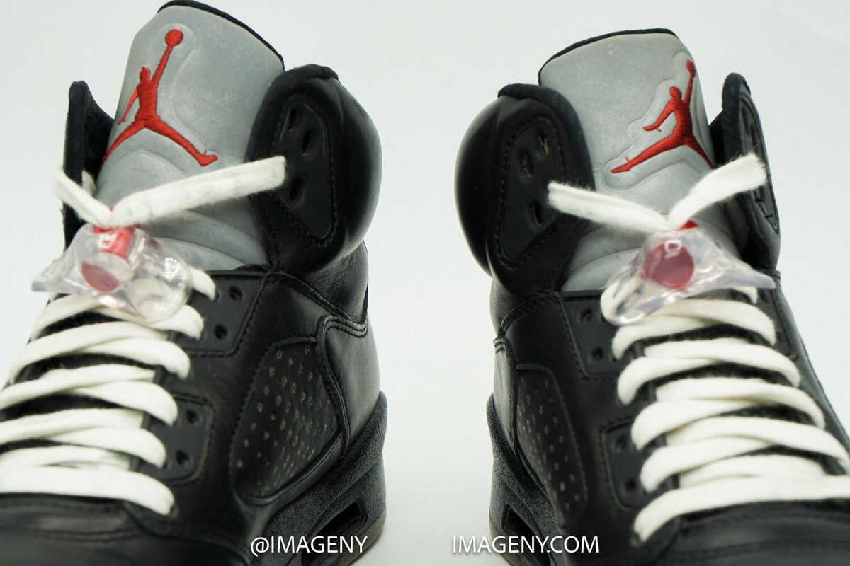 AIR JORDAN V 5 RETRO USED SZ 7.5 BIN 23 PREMIO BLACK AIR JORDAN V 5 RETRO USED SZ 7.5 BIN 23 PREMIO BLACK