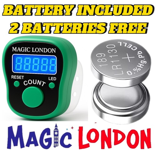 Contatore di conteggio delle dita a LED con 2 batterie extra senza - Clicker digitale - Foto 13 di 14