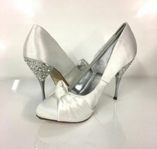 Shoes Heel Women Ladies UK 7 EUR 40 BHS Designer Jewel Knot Front Stiletto Party