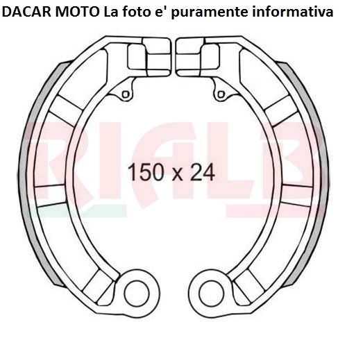 Zapatas de Freno Traseros Piaggio 50 Vespa Pk 1982 1983 1984 RMS 225120160 - Imagen 1 de 1
