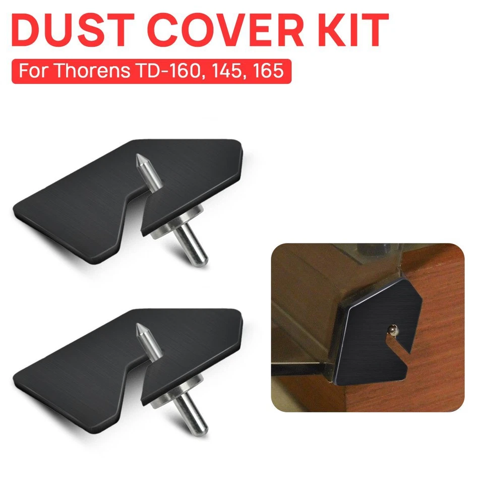 Kit réparation la charnière du cache-poussière noir pour Thorens TD-160 165 145 - Photo 2/4
