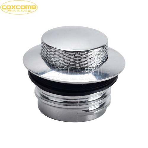 Chrome Flush Pop Up Reservoir Gas Cap Vented Fuel Tank for Harley Touring Glide - Picture 3 of 11