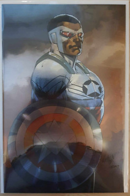 Captain America #1 Liefeld  Virgin Holo Variant Marvel Comics Bagged and Boarded