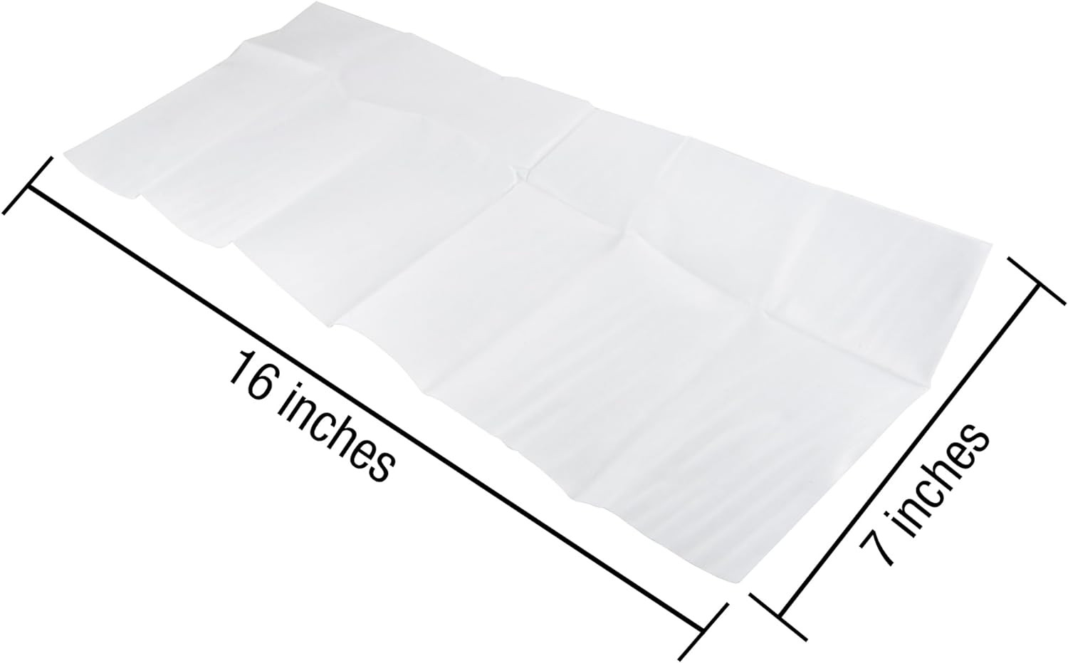 Iron-On Mending Fabric, 7-Inch X 16-Inch Patch for Mending Clothes, White (Three