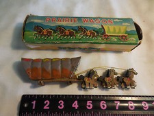 VINTAGE 1960'S--PRAIRIE WAGON--TOY CONESTOGA WAGON--MADE IN JAPAN-NO WHEELS