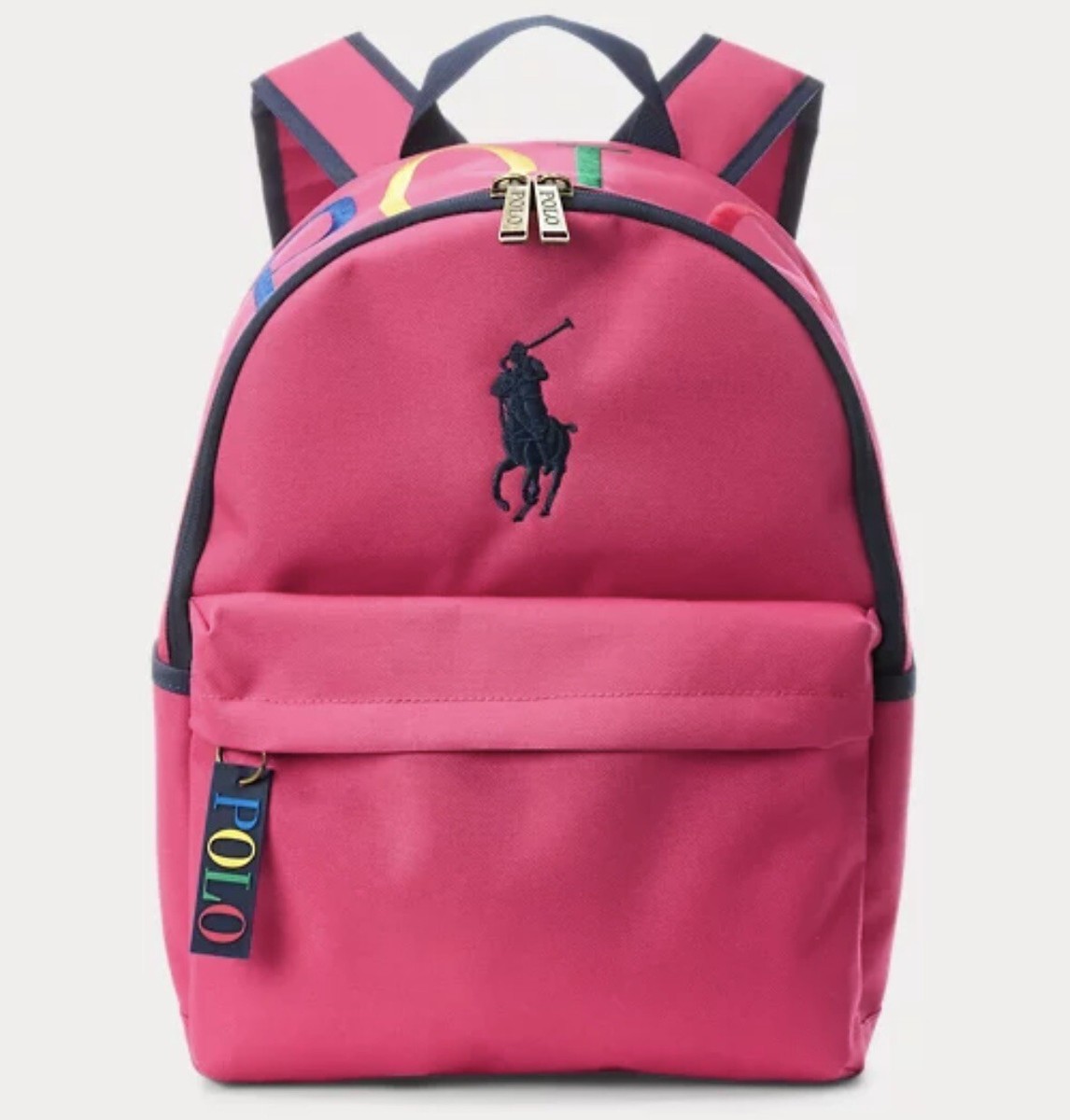 Polo Ralph Lauren Backpack Sport Pink Big Pony Logo Backpack New