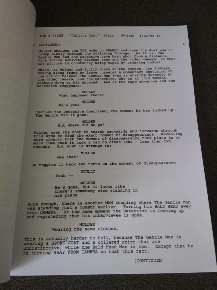 The X Files: Talitha Cumi Script | eBay