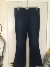Jessica Simpson Pull On Flare Jean High Waisted Dark Wash Size 36X32