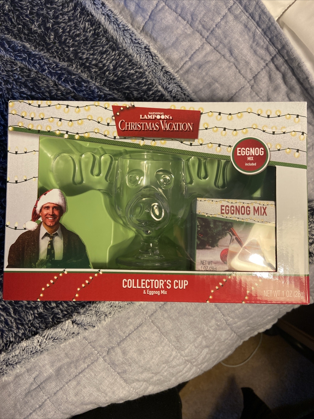 National Lampoons Christmas Vacation Marty Moose Eggnog Mug Clear Glass