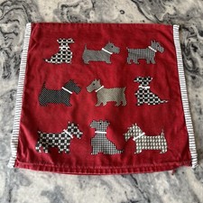 Traditional Westie Scottie Terrier West Highland Scottish Dog Red Cushion Cover