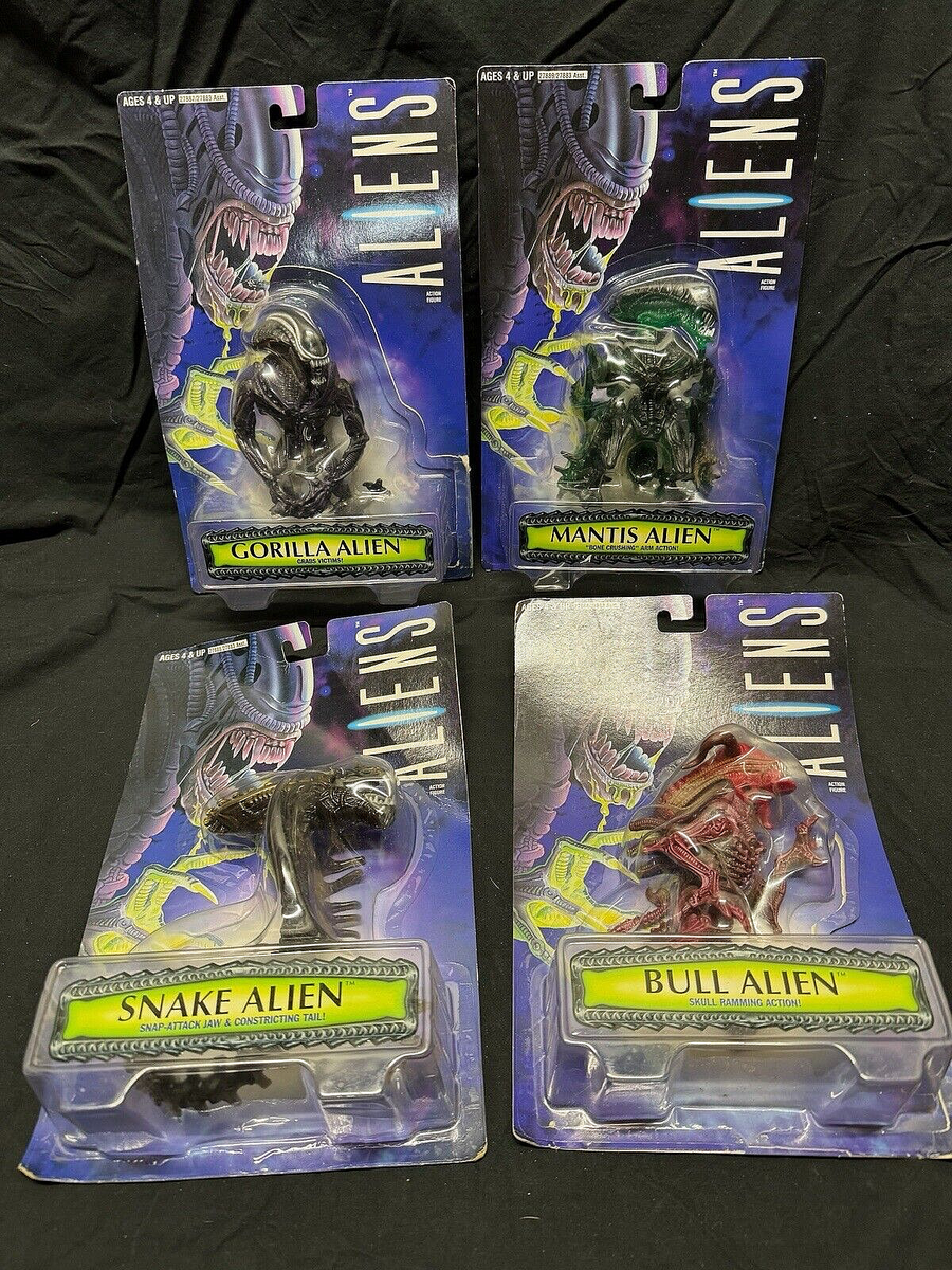 ALIENS 1996 Figures Bull Mantis Snake Gorilla Kenner NEW