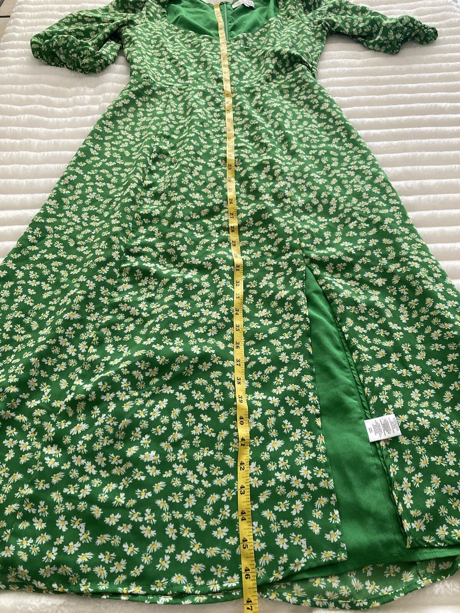 wayf green floral dress WAYF Women's Darlin Dress, Lemon Ditsy, Floral, Green, S at Amazon Women's Clothing store