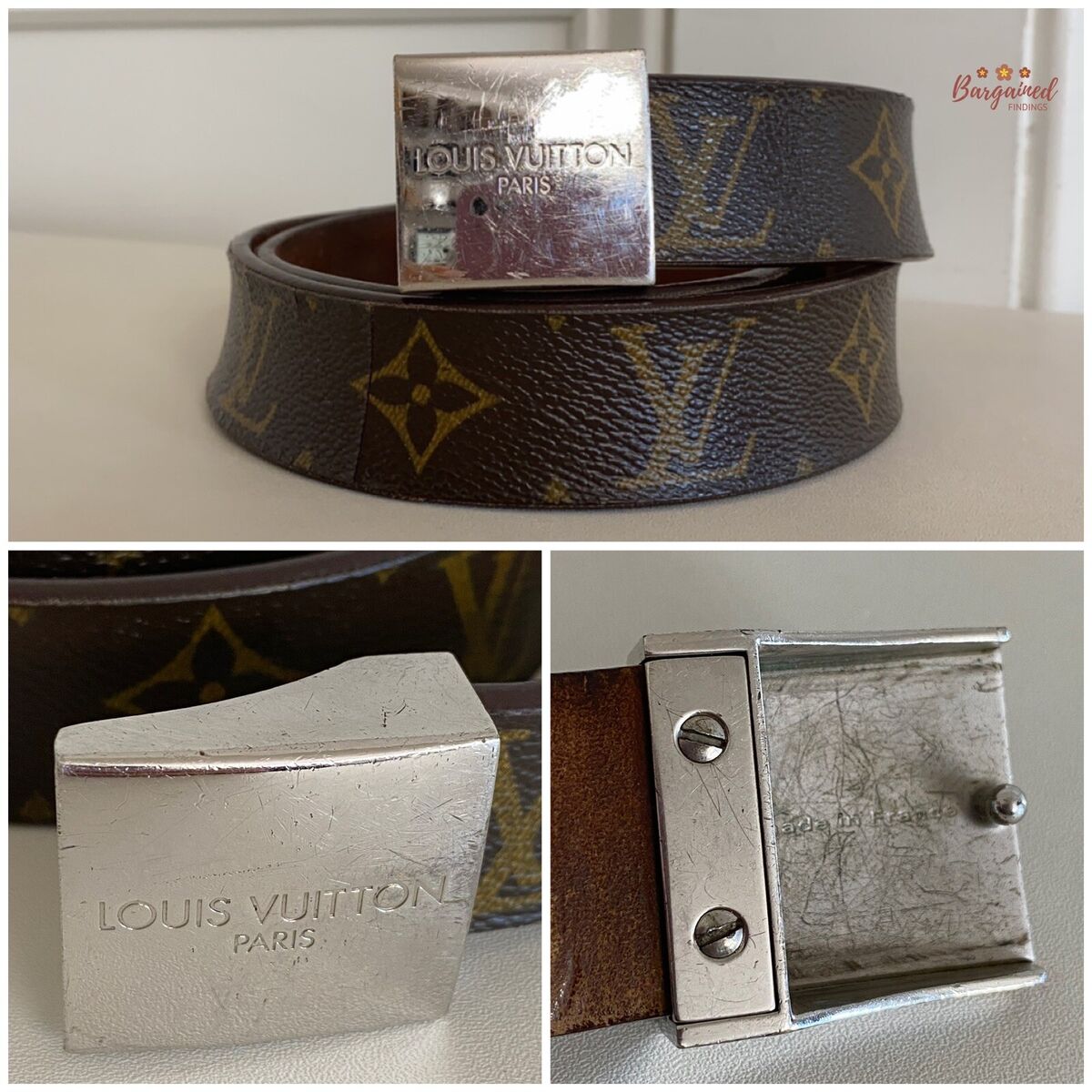 Authentic Louis Vuitton Brown Monogram Canvas Ceinture Authentic Louis Vuitton Brown Monogram Canvas Ceinture