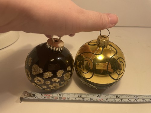Vintage style Christmas Tree Baubles, Decorations Bundle Black Gold - Picture 20 of 20