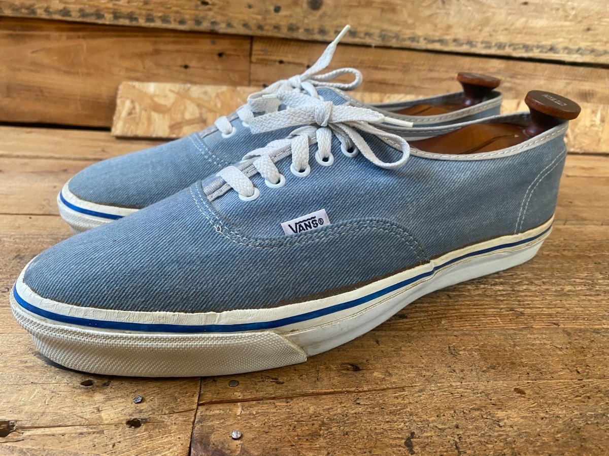 Vans 90s デニム Vintage 80-90'S Vans denim blue canvas shoes,MADE IN USA Sz 13 | eBay
