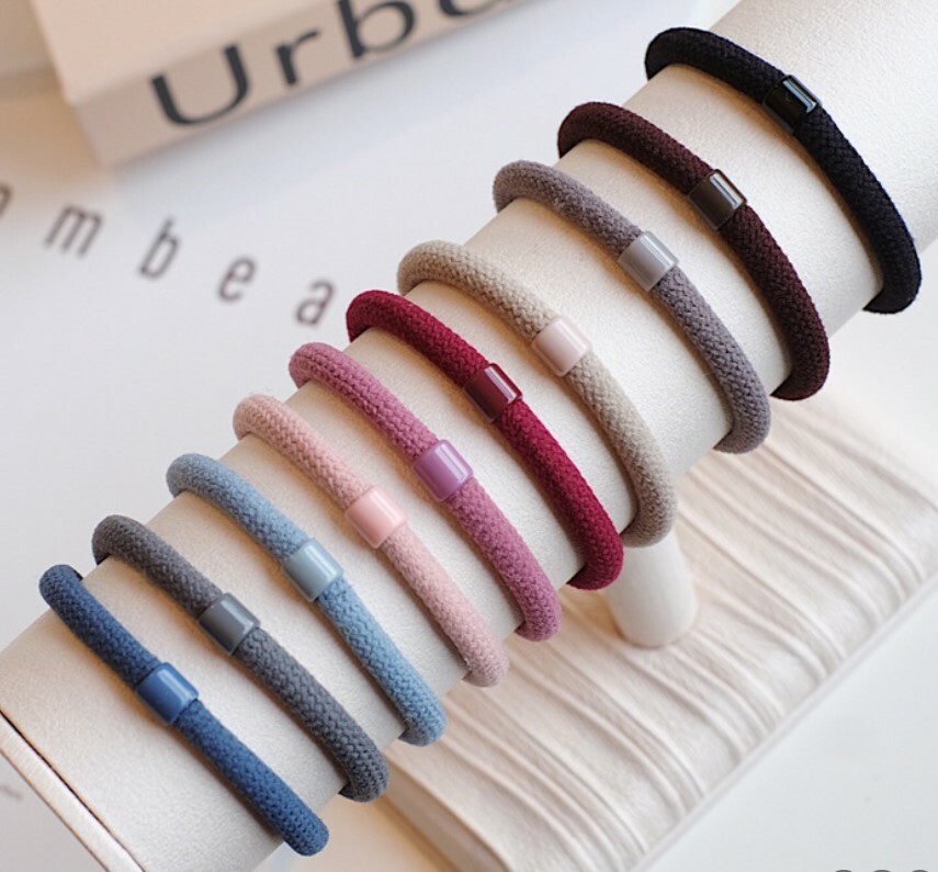 100 Ligas Gruesas Para El Cabello, Bandas De Algodón Sin Costuras, Bandas Elásticas Para Cola De Caballo, Sin Daños, Lazos Para El Cabello De 1.5 Pulgadas De Diámetro Para Mujeres, Niñas