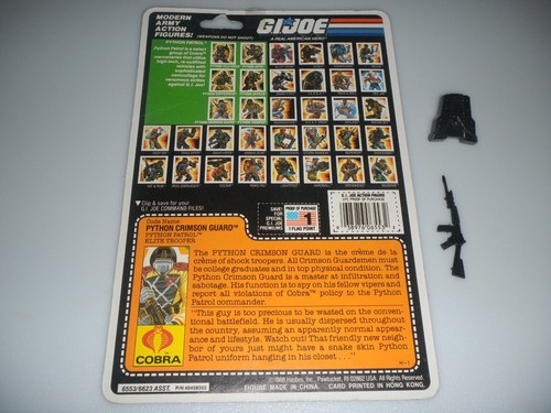 1989 Vintage G.I. GI Joe 3.75 ARAH Python Patrol Crimson Guard v2 *100% Complete - Picture 3 of 7