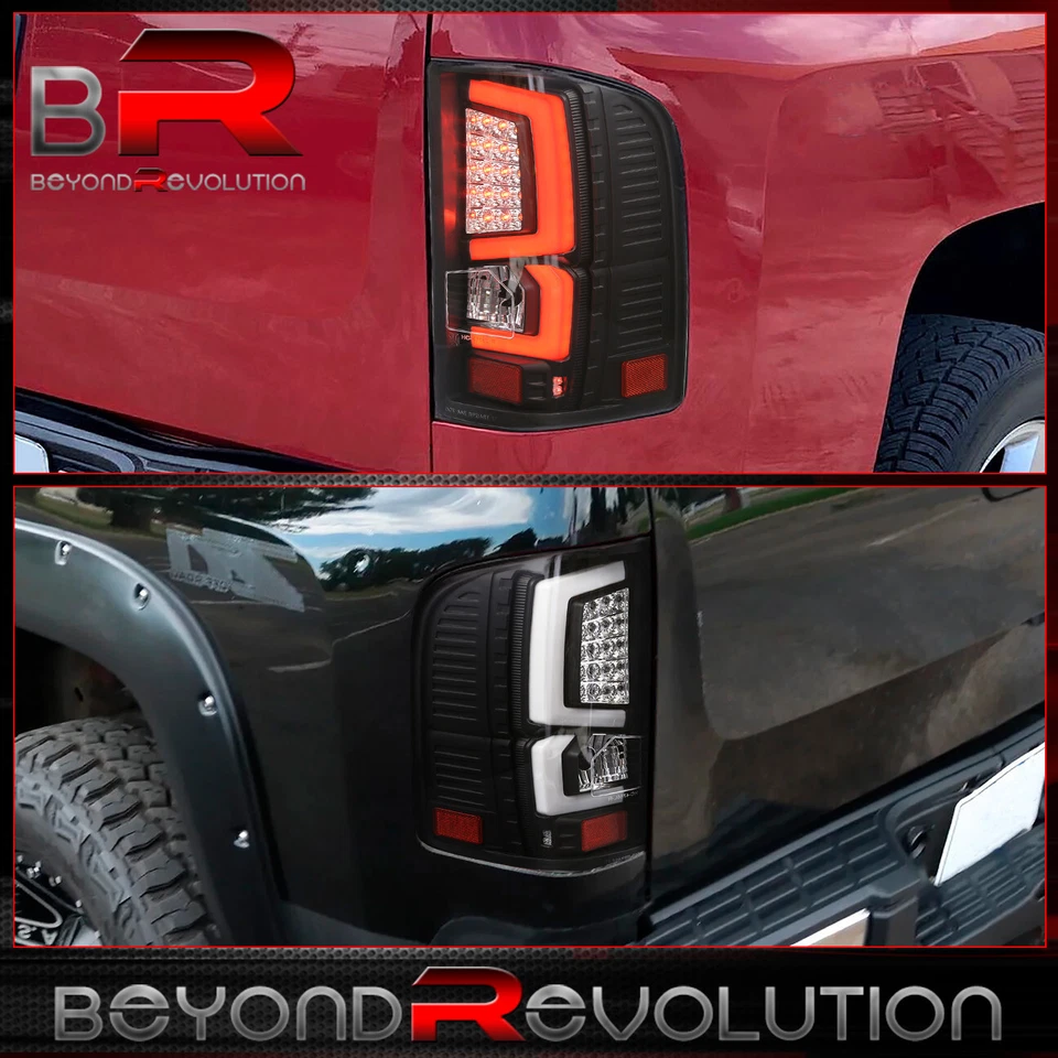 For 2007-2014 Silverado Replacement White LED Brake Stop Tail Light Lamp Black - Image 2 of 4