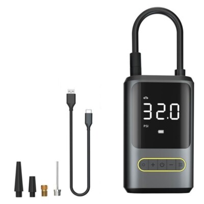 Compact-Air Compressor Car Tyre Pump Heavy Duty Inflator Electric Bike Motorbike