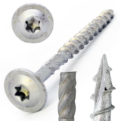 #14 x 6'' Construction Lag Screws Structural CTX Timber Star Drive Type 17 Pt