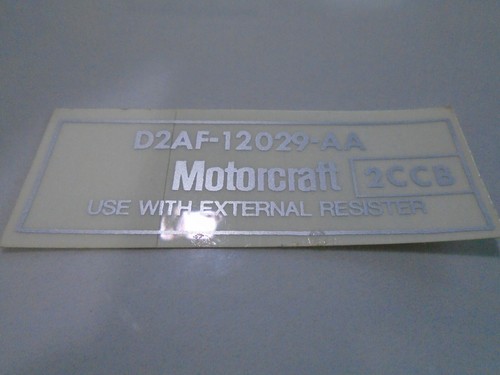 1972-80 Reproduction Ford Motorcraft Coil Decal