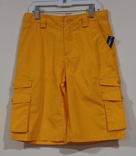 NWT Old Navy Boys Orange Adjustable Waist Cargo Shorts Size 10