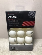 Stiga Ping Pong Table Tennis Balls White 1-Star 40mm Recreational Use - 38 Pack