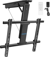Electric TV Ceiling Mount with Remote, Motorized Flip down Ceiling TV Mount, Fit