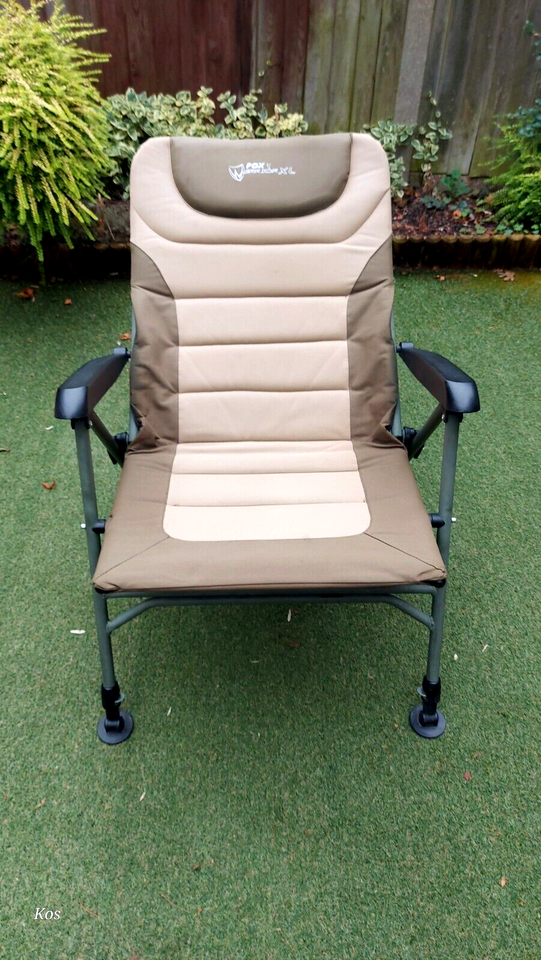 CARP FISHING CHAIR FOX WARRIOR XL CHAIR CARP TACKLE SET UP RECLINING