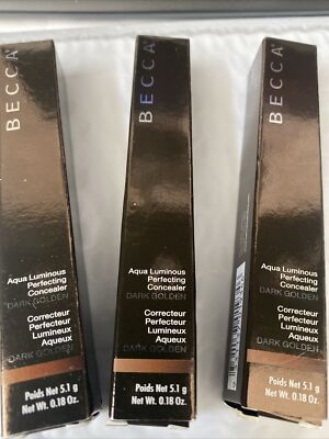 3 Pc Set-Aqua Luminous Perfecting Concealer - Dark Golden by Becca  - 0.18 oz