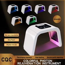 7 Colors LED Light Facial Device Skin Brightening Smoothing Face Care Home Salon