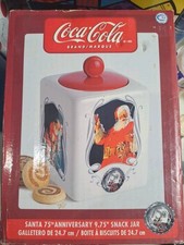 2006 Gibson Coca Cola 75th Anniversary SANTA CLAUSE Snack Cookie Jar 9.75" NIB